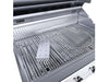 Sunstone RUBY4B 36-inch stainless steel built-in gas grill open lid with removable round grate close up