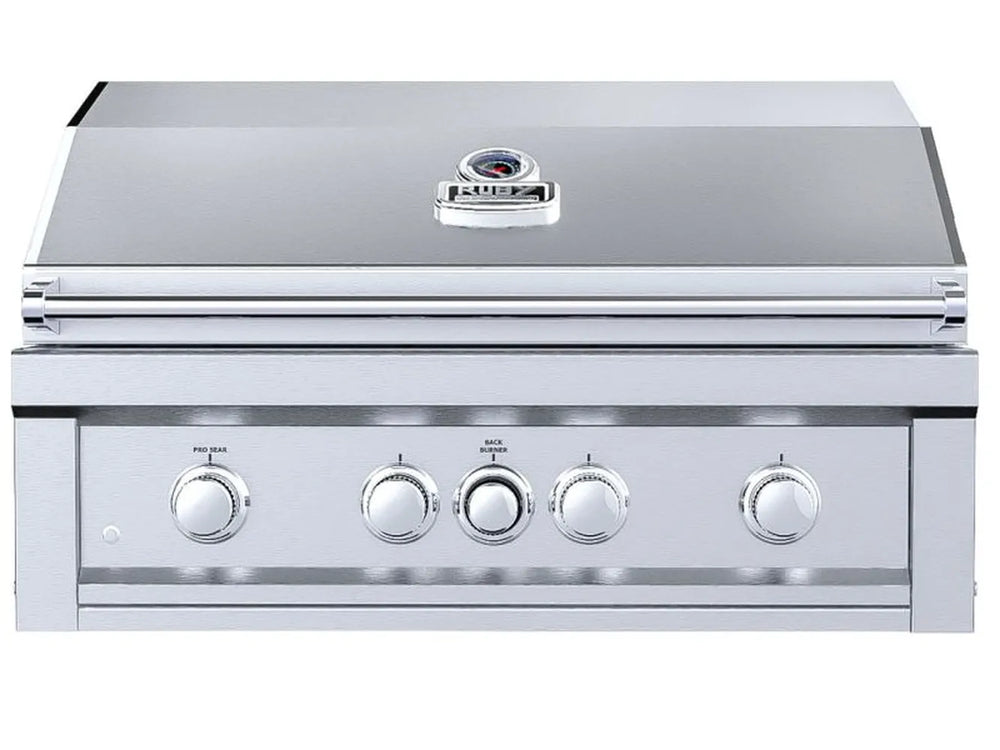 Sunstone RUBY4BIR 36-inch built-in gas grill with infrared burner, rotisserie system, and stainless steel hood
