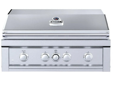 Sunstone RUBY4BIR 36-inch built-in gas grill with infrared burner, rotisserie system, and stainless steel hood