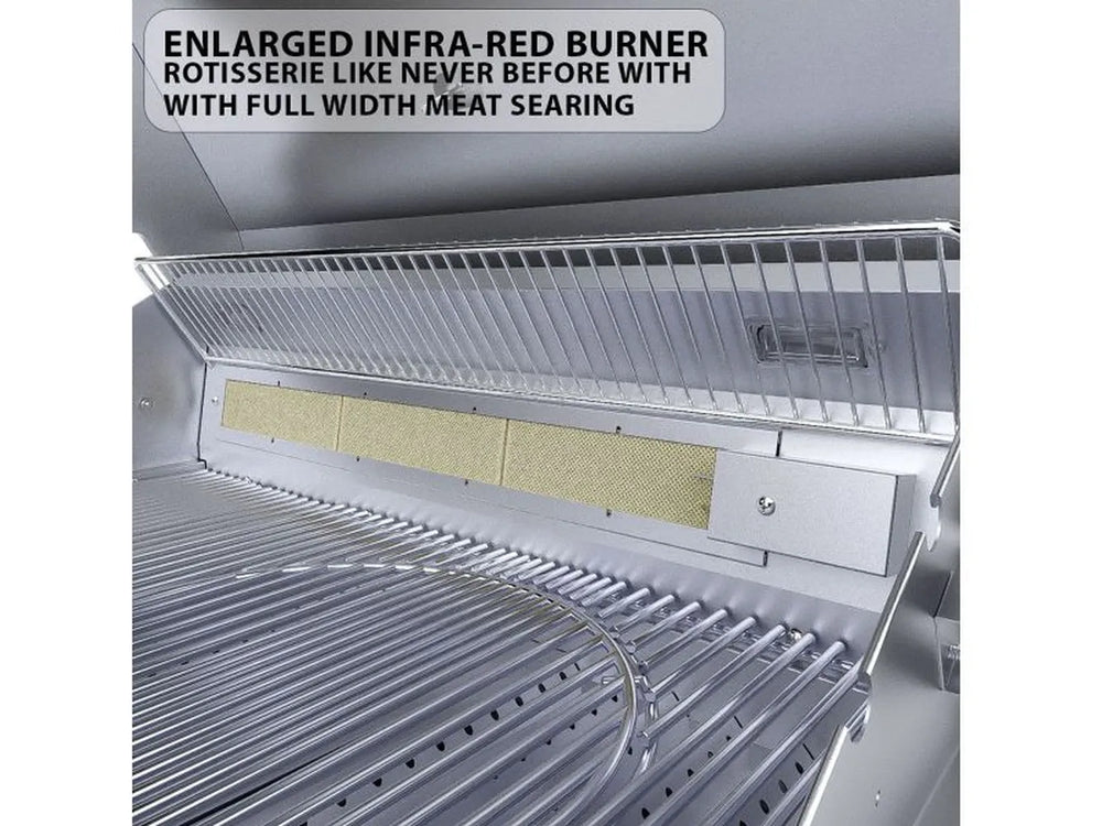 Sunstone RUBY4BIR enlarged infrared rear burner for full-width rotisserie meat searing