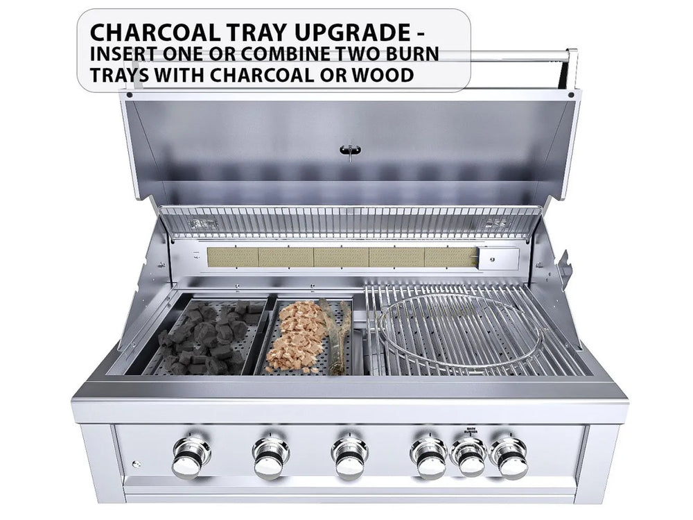 Sunstone RUBY5BIR charcoal tray upgrade for charcoal, wood chips, and dual burn trays