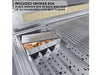 Sunstone RUBY5BIR included stainless steel smoker box heats up to 750 degrees for wood chip smoking
