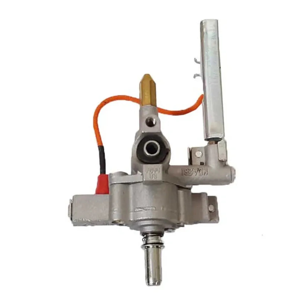 Sunstone R-Rvalve-LP regular propane grill valve for Ruby Grills, replacement gas control valve assembly with igniter wire lead, close-up on white background.