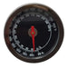 Sunstone Ruby R-Tmeter grill hood temperature gauge (800°F), round black dial thermometer with red needle, replacement BBQ grill temp gauge.