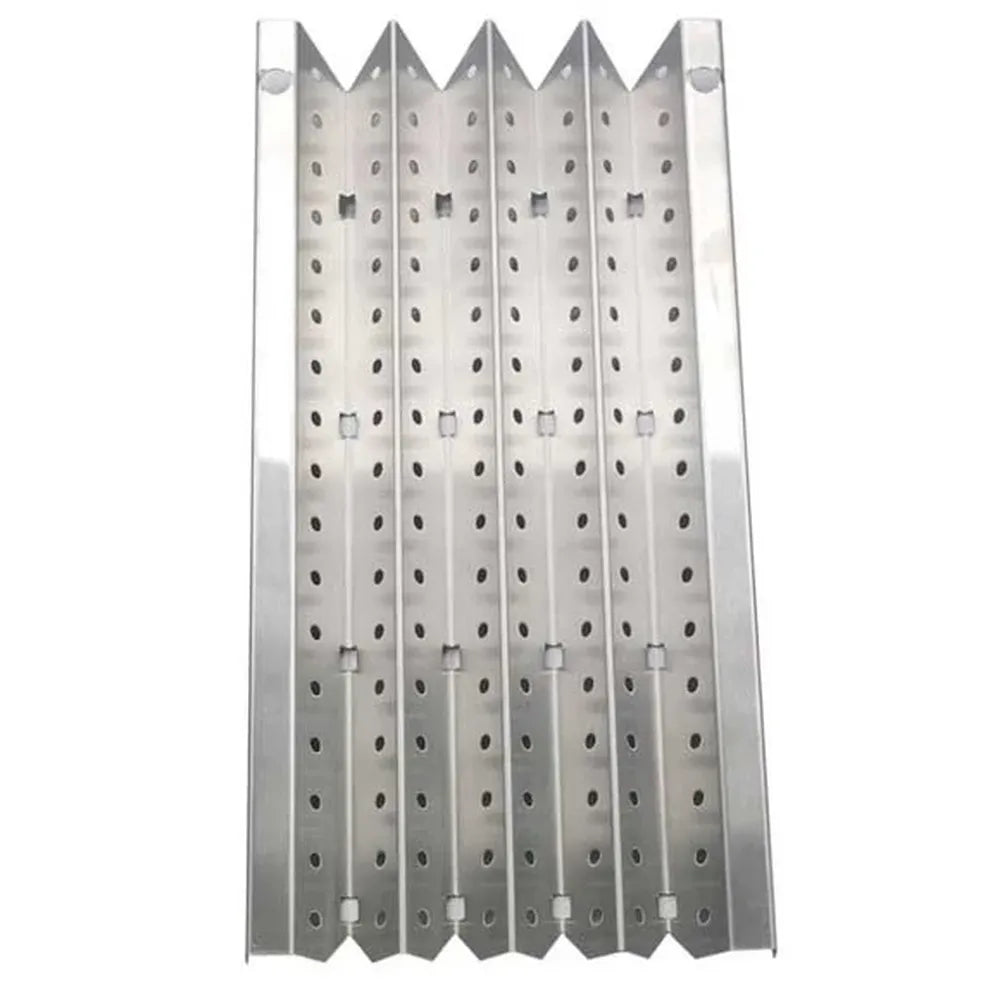Sunstone R-FL-5B Ruby5B 42-inch warming grid set (5 pieces), stainless steel perforated heat rack inserts for BBQ grill, top view on white background.