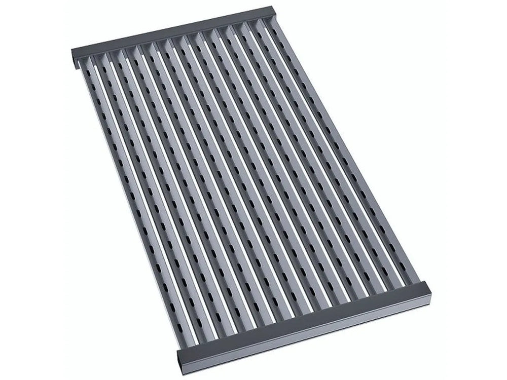 Sunstone SUNCP-SEAR 10" 304 stainless searing grate insert with perforated V-channel design, shown top-down on white.