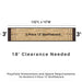 Playfield Dimensions and Space Requirements for the Freetime Fun 2-Piece 12' Shuffleboard: 132 inches by 15 inches, requiring 18 feet of clearance.