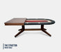 BBO Halo Series Stratton convertible poker table with removable dining top and premium wood pedestal base