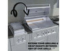 Sunstone SUN13CPRO Pro Burner installed in outdoor kitchen island with interchangeable grill inserts