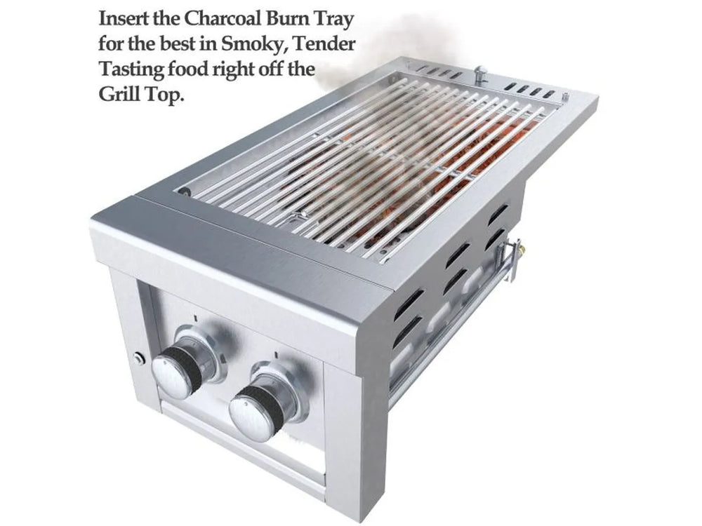 Sunstone SUN13CPRO charcoal burn tray insert for smoky outdoor grilling flavor