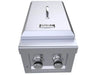 Sunstone SUN13VDB 13" built-in double side burner closed with RUBY stainless steel lid