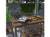 Sunstone SUN13VSB outdoor kitchen single burner installed in patio dining setup