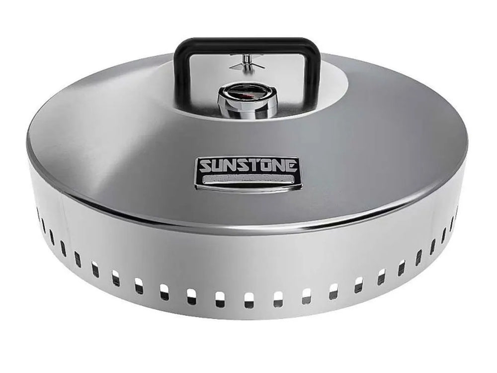 Sunstone SUN24PCB 19-inch Mongolian griddle with non-stick finish cooking steak and skewers