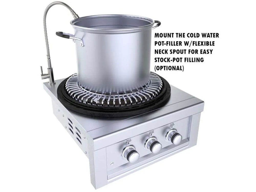 Sunstone SUN24PCB cold-water pot filler with flexible neck spout for stock pot cooking
