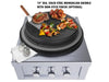 Sunstone SUN24PCB-GD 19-inch solid steel Mongolian griddle cooking steak and skewers