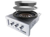 Sunstone SUN24PCB-GD removable solid steel griddle with triple control knobs