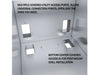 Close-up inside Sunstone SUNJK18 jacket showing multiple covered utility access ports for gas and electrical routing in outdoor kitchens.