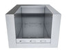 Front view of Sunstone SUNJK20 20-inch 304 stainless appliance jacket, open insulated enclosure for built-in outdoor kitchen installation.