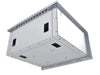 Bottom perspective of Sunstone SUNJK29 insulated jacket showing utility access ports for gas and electrical lines in outdoor kitchen islands.