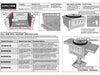 Sunstone “Universal Appliance Jacket” spec sheet with product description, materials, diagrams for sleeve cut-out, and a model compatibility table; includes illustrations of jacket wings and post-mount upgrade.