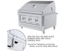 Sunstone SUNJK33 stainless steel jacket with optional peg-legs for portable countertop use or tailgating setups.