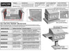 Compatibility chart and specification guide for Sunstone Universal Appliance Jackets including dimensions for SUNJK33 and other models.
