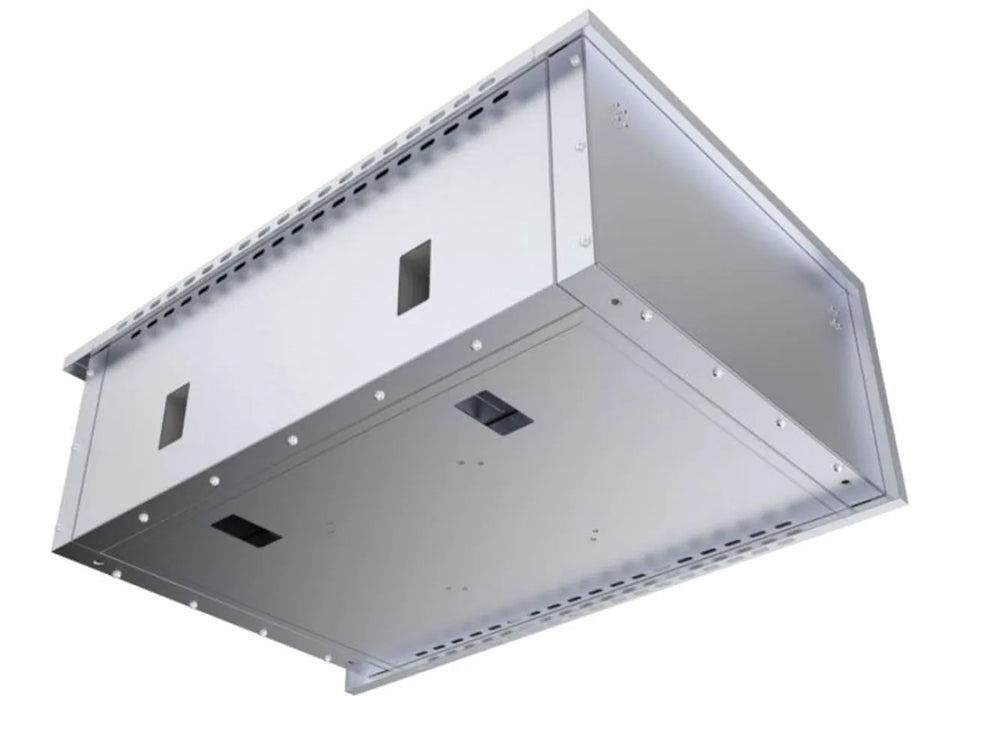 Underside view of Sunstone SUNJK40 universal jacket showing the left and right utility ports for gas and electrical line installation.