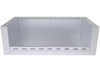 Front view of Sunstone SUNJK45 45-Inch 304 Stainless Steel Appliance Jacket for Ruby 5-Burner grills featuring double-walled heat insulation.
