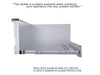 Cross-section diagram of Sunstone SUNJK45 double-walled jacket highlighting the heat-safe barrier for large combustible island enclosures.