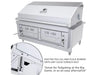 Sunstone SUNJK45 45" stainless steel jacket shown with optional side wings and post mount for a custom freestanding grill setup.