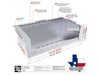 Technical dimensional drawing of Sunstone SUNJK45 showing 45-1/4" total width and integrated air-flow venting specifications.