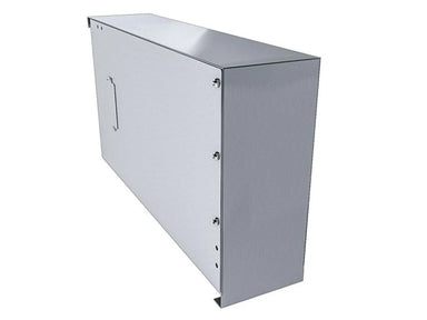Front view of Sunstone SUNJKDIV6 6-Inch 304 Stainless Steel Divider Panel for universal appliance jacket customization.
