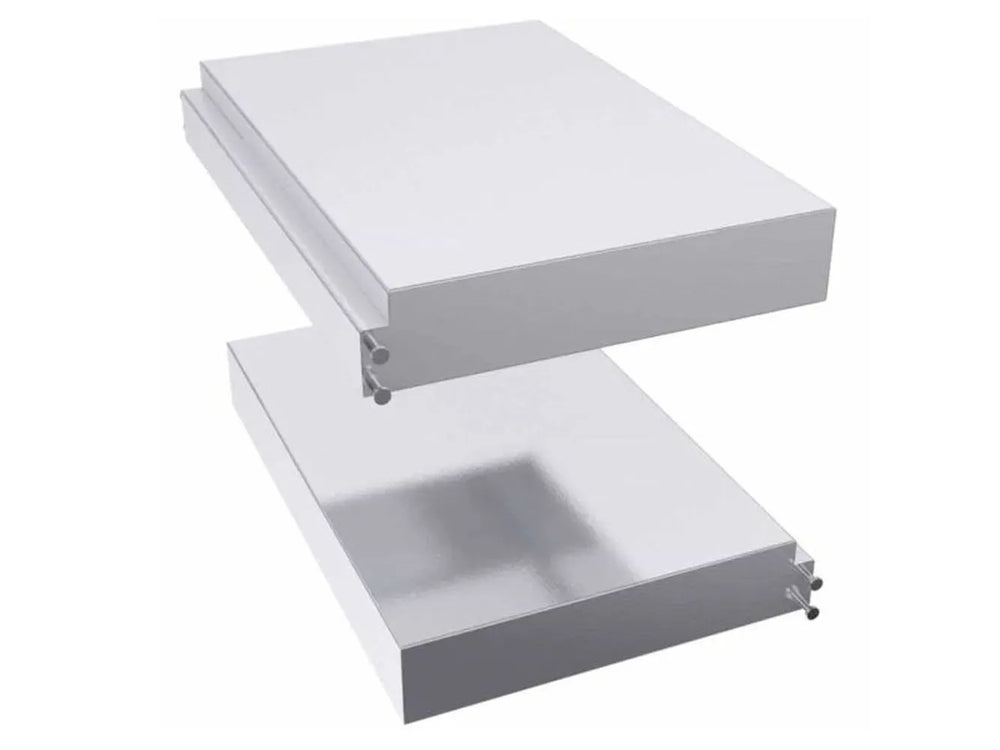Exploded view of Sunstone SUNJKWING 304 stainless steel jacket wings with adjustable brackets for grill side shelf mounting.