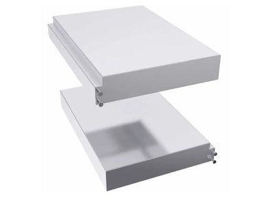 Exploded view of Sunstone SUNJKWING 304 stainless steel jacket wings with adjustable brackets for grill side shelf mounting.
