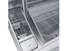 Sunstone SUNPLT40 pellet grill interior with upper warming racks and circular sear grate insert