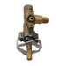 Sunstone P-SBValve single side burner valve replacement, brass gas control valve with mounting bracket and stem, BBQ grill side burner part on white background.