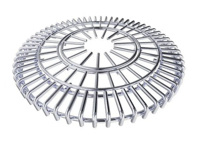 Sunstone SUN24PCB-GRATE 20-inch raised cooking grate, polished stainless steel round insert with radial bars for grill or burner.