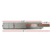 Sunstone P-G-Burner-OCS Sapphire grill burner dimensions diagram, 16-inch burner with measurement callouts for fitment.