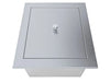 Top view of Sunstone TEX-15IC 15-inch 304 stainless insulated ice chest with flush-mount lid and pull knob.