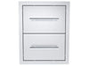 Sunstone TEX-16PCD paper towel holder drawer combo in 304 stainless steel, flush-mount outdoor kitchen access drawer with handle.
