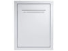 Sunstone TEX-16TRD 16" trash drawer in 304 stainless steel, flush-mount outdoor kitchen waste drawer with sleek handle.