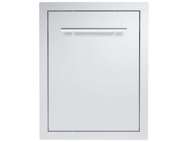 Sunstone TEX-16TRD 16" trash drawer in 304 stainless steel, flush-mount outdoor kitchen waste drawer with sleek handle.