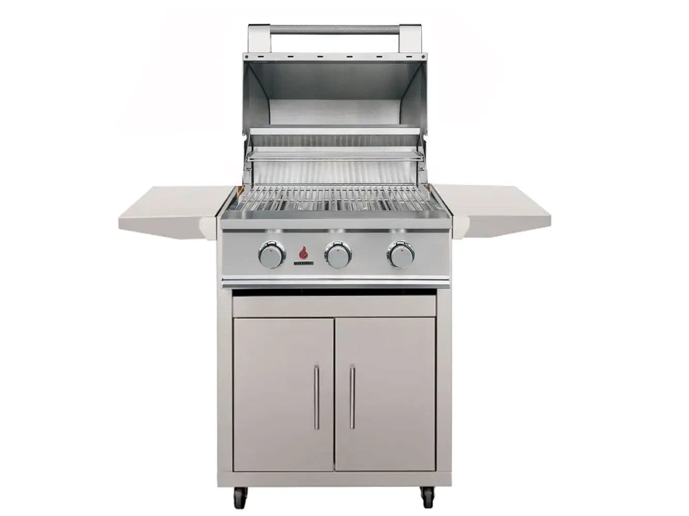TrueFlame 25" Built-In Gas Grill – 3 Burners, LED Lighting