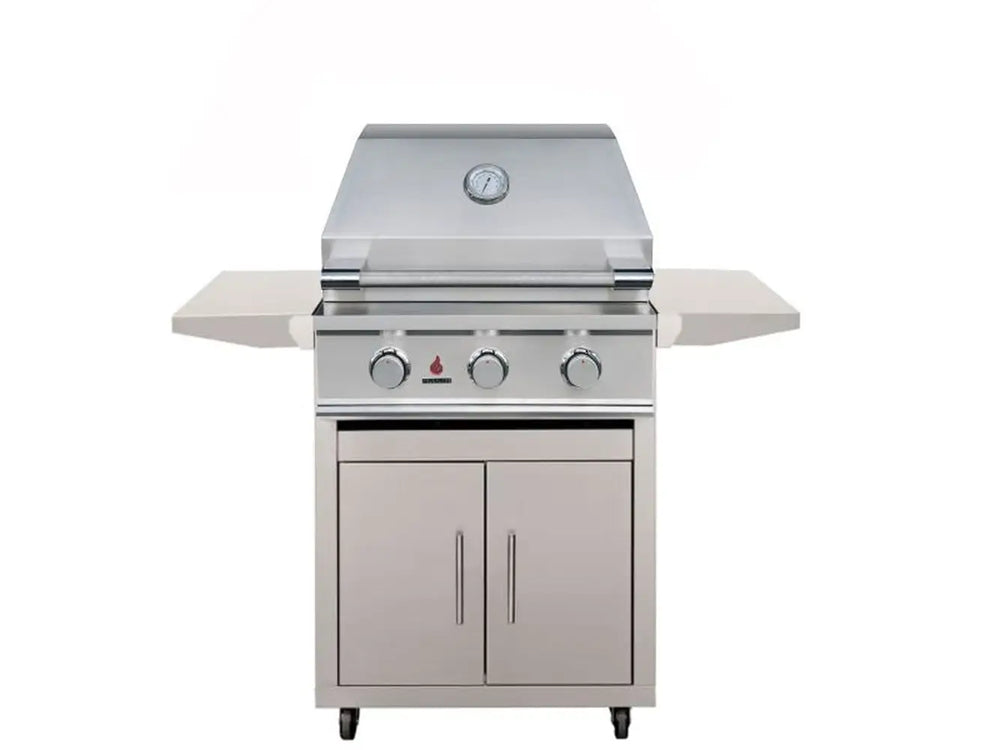 TrueFlame 25" Built-In Gas Grill – 3 Burners, LED Lighting