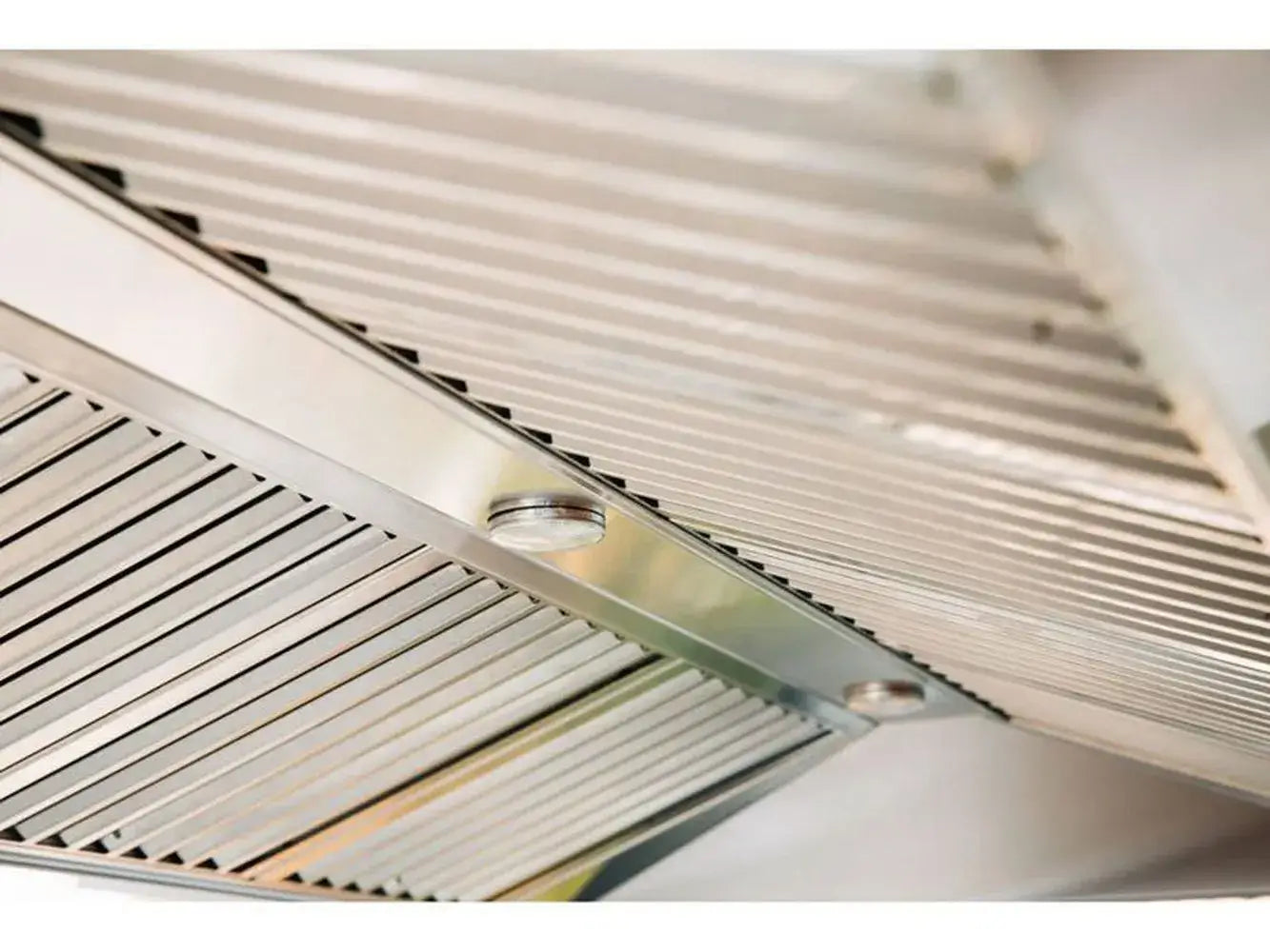 TrueFlame outdoor vent hood commercial stainless steel baffle filters and lights.