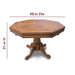 Dimensions for the octagonal dining table showing a 48-inch diameter and a 31-inch height with a sturdy pedestal base.