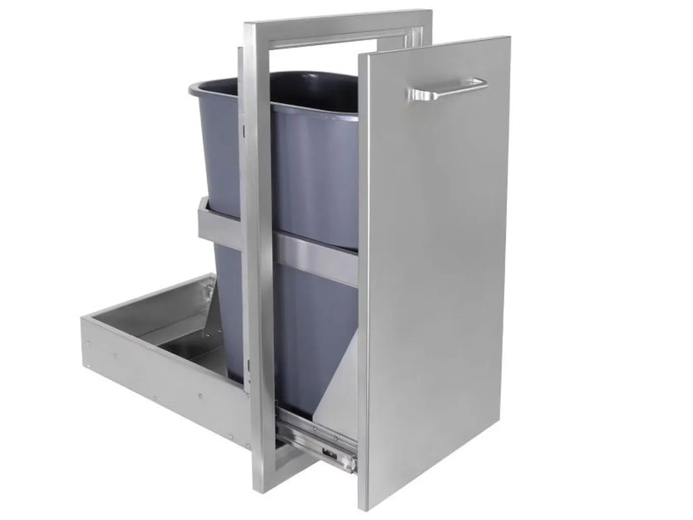 Wildfire WFTRDW1426-SS Outdoor Trash Drawer 14" Angled View