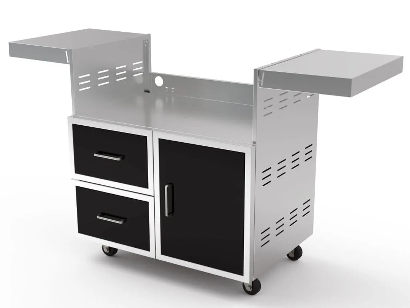 Wildfire WFCART36-BSS 36" Grill Cart – Black 304 Angled View
